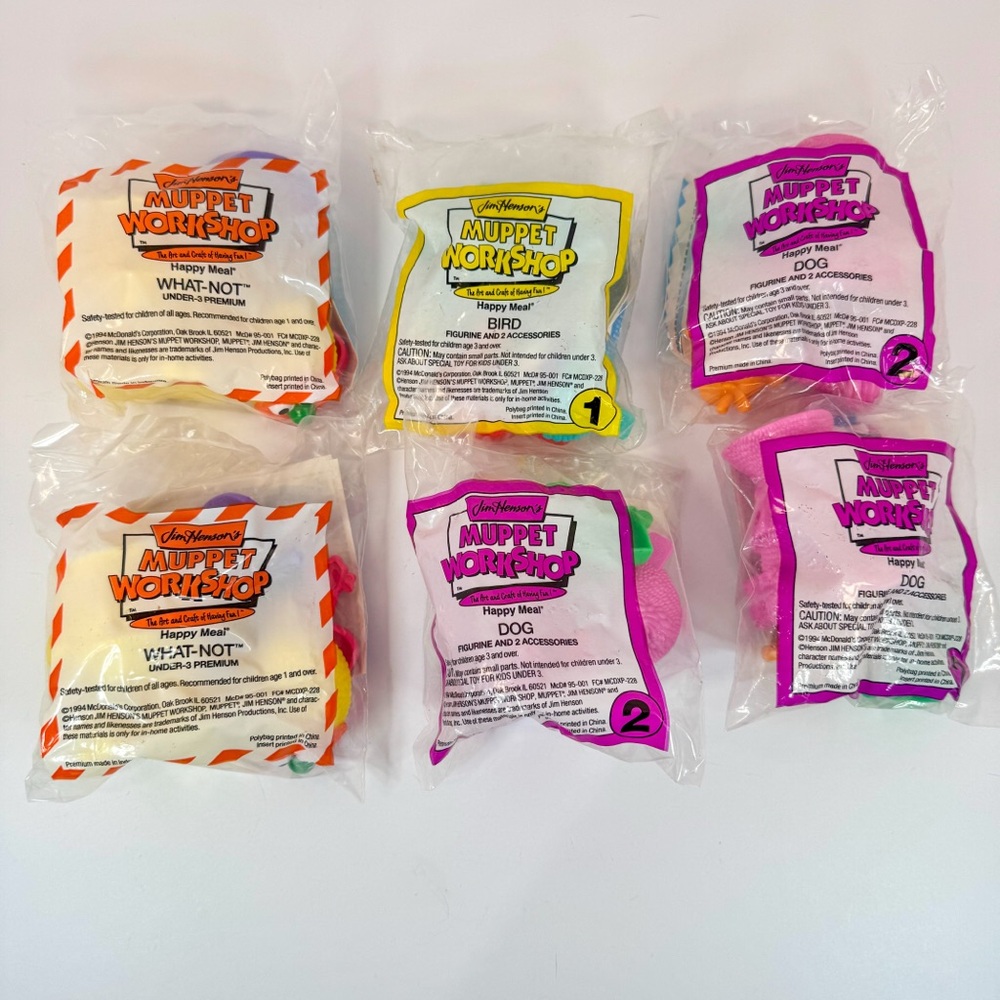 90s Vintage McDonalds Muppet Workshop Kids Happy Meal Toys | 1994 New in Bag